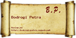 Bodrogi Petra névjegykártya